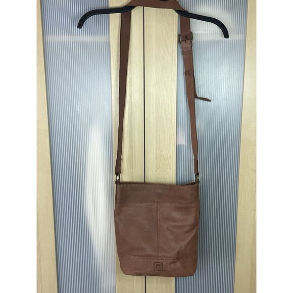 C & C California Leather Bag Satchel Crossbody Tote Womens Tan Brown Casual Boho - Picture 2 of 10